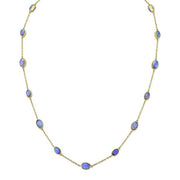 SLOANE STEET 18K Yellow Double Sided Ethiopian Opal Station Chain